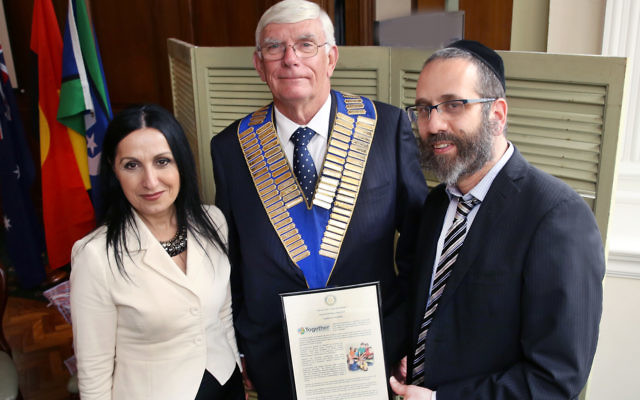 From left: Fatima Ali, Alex Shaw and Rabbi Zalman Kastel. Photo: Noel Kessel. From left: Fatima Ali, Alex Shaw and Rabbi Zalman Kastel. Photo: Noel Kessel.