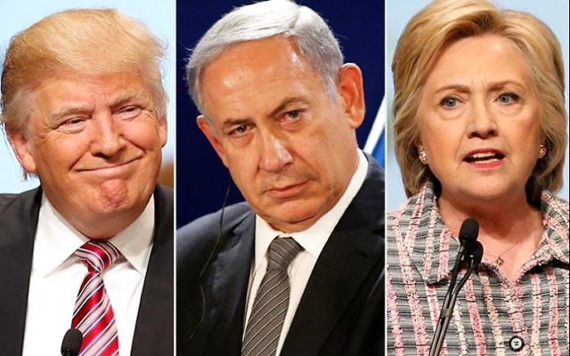 Donald Trump, Benjamin Netanyahu and Hilary Clinton. (Photo: REUTERS) Donald Trump, Benjamin Netanyahu and Hilary Clinton. (Photo: REUTERS)