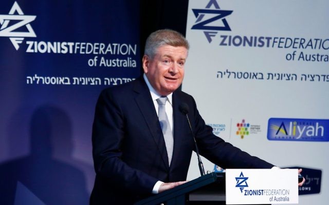 Mitch Fifield addressing the ZFA conference in Melbourne on Sunday. Photo: Peter Haskin Mitch Fifield addressing the ZFA conference in Melbourne on Sunday. Photo: Peter Haskin