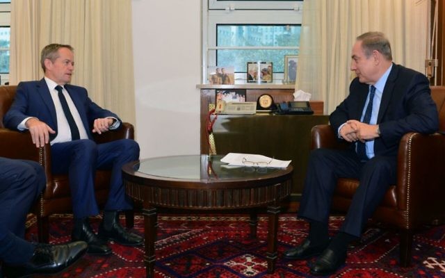 Bill Shorten meeting Benjamin Netanyahu in Jerusalem this week. Bill Shorten meeting Benjamin Netanyahu in Jerusalem this week.