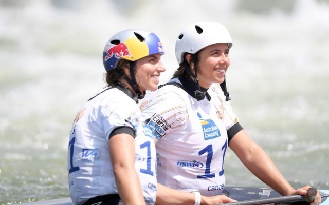 Jessica (left) and Noemie Fox at the women's C1 final at the Australia Open. Photo: Delly Car/Australian Canoeing Jessica (left) and Noemie Fox at the women's C1 final at the Australia Open. Photo: Delly Car/Australian Canoeing