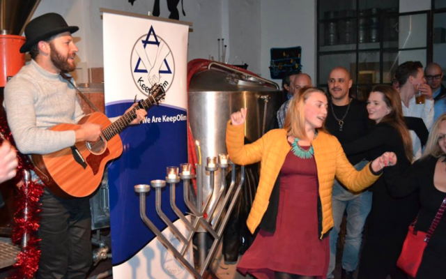 KeepOlim Chanukah Party in Jerusalem, 2016.