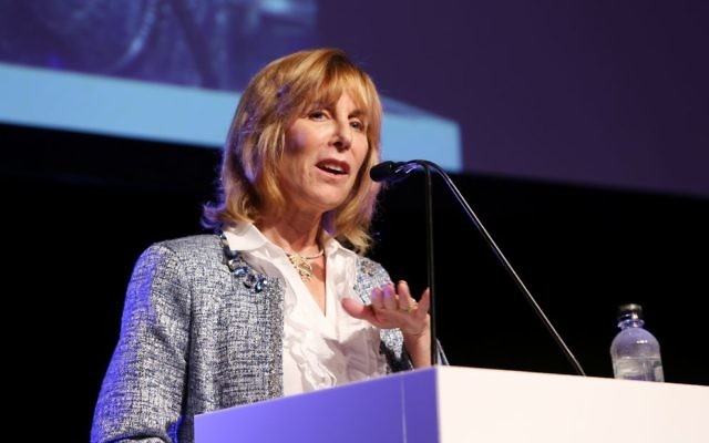 Nancy Spielberg speaking at the UIA women's division event. Photo: Giselle Haber