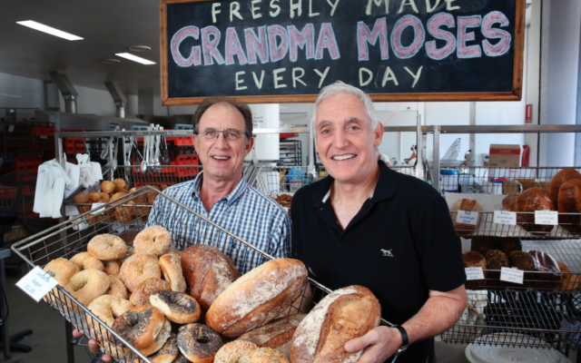 Peter Van Der Poel (left) and Manfred Freinkel at Grandma Moses this week. Photo: Noel Kessel