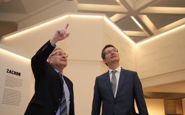 Norman Seligman (left) with Australia’s next ambassador to Israel, Chris Cannan, at the Sydney Jewish Museum. Photo: Shane Desiatnik Norman Seligman (left) with Australia’s next ambassador to Israel, Chris Cannan, at the Sydney Jewish Museum. Photo: Shane Desiatnik