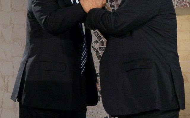 Donald Trump and Benjamin Netanyahu at the Israel Museum.
Photo: Haim Zach, GPO Donald Trump and Benjamin Netanyahu at the Israel Museum.
Photo: Haim Zach, GPO