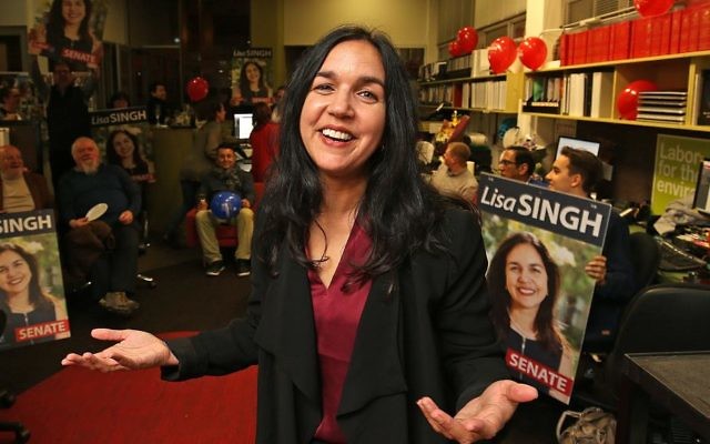 Senator Lisa Singh at her office in Hobart.