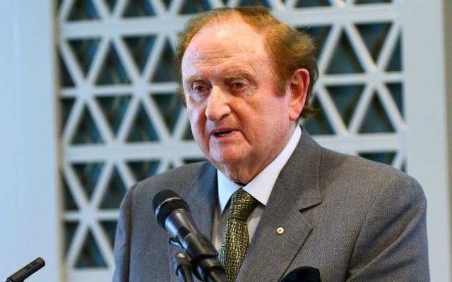 John Gandel, who has been given an AC this week, speaking at the opening of Emmy Monash Gandel House in May 2016.