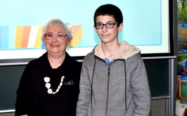 B'nai B'rith NSW president Anna Marks with Gidon Goodman. Photo: Noel Kessel