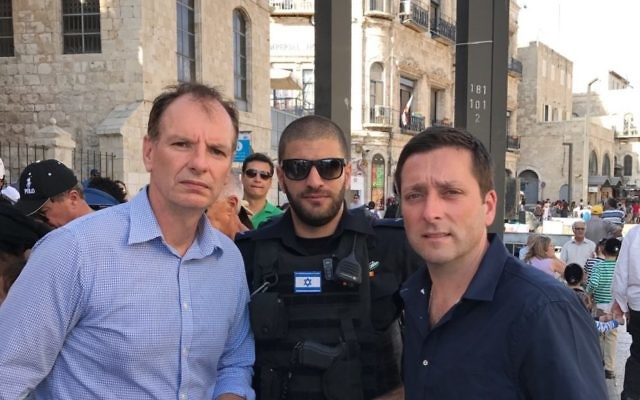Matthew Guy (right) with Member for Caulfield David Southwick in the Old City last Friday.