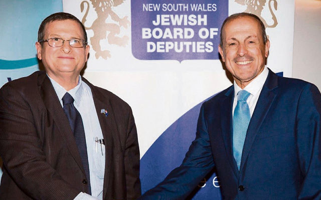 Shmuel Ben-Shmuel with JBOD chief executive Vic Alhadeff. Photo: Mark Zworestine Shmuel Ben-Shmuel with JBOD chief executive Vic Alhadeff. Photo: Mark Zworestine