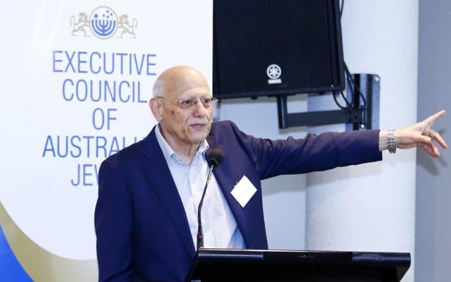 Andrew Markus presents at the ECAJ conference. Photo: Peter Haskin