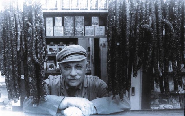 Mr Benedykt behind the counter in Benedykt Delicatessen in Acland Street in the 1970s. Mr Benedykt behind the counter in Benedykt Delicatessen in Acland Street in the 1970s.
