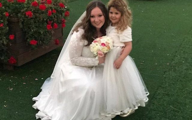 Libby with the bride, Talia, at the wedding in Jerusalem.
