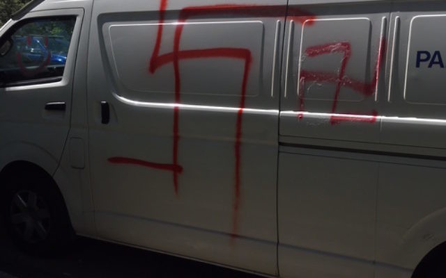 Defaced vehicles in St Ives. Defaced vehicles in St Ives.