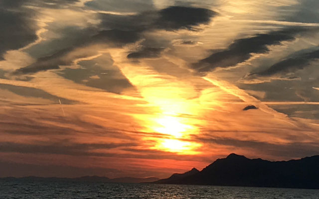 Evelyn Palmer entered this sunset photo taken over Makarska. Croatia.