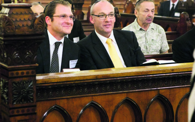 Spinak with former NSW Opposition Leader Luke Foley at The Great Synagogue recently.