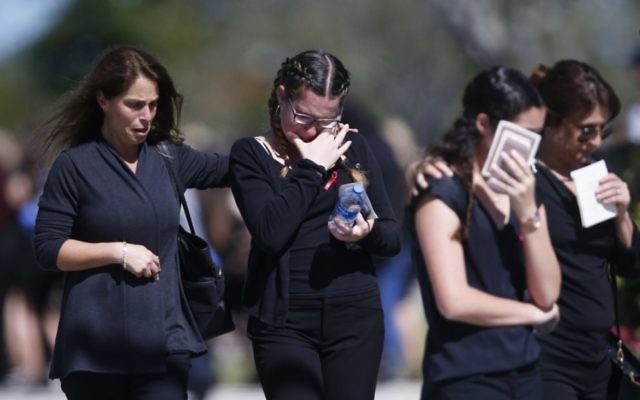 Mourners at the funeral of Alyssa Alhadeff. Photo: AP Photo/Brynn Anderson Mourners at the funeral of Alyssa Alhadeff. Photo: AP Photo/Brynn Anderson