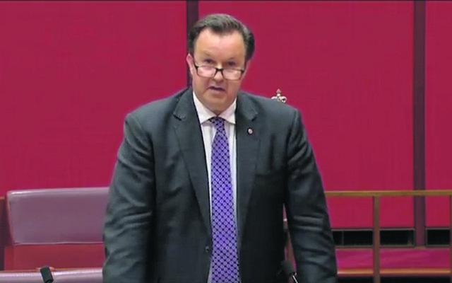 Senator David Bushby. Picture: Facebook video screenshot. Senator David Bushby. Picture: Facebook video screenshot.