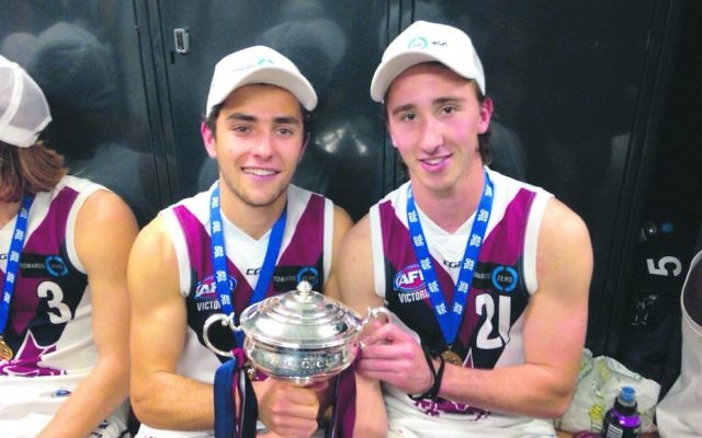 Krakauer (left) and Nissenbaum were teammates in Sandringham Dragons' 2016 TAC Cup premiership. Krakauer (left) and Nissenbaum were teammates in Sandringham Dragons' 2016 TAC Cup premiership.
