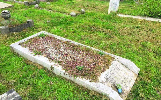 Millington's grave at Sidcup Cemetery in Britain.