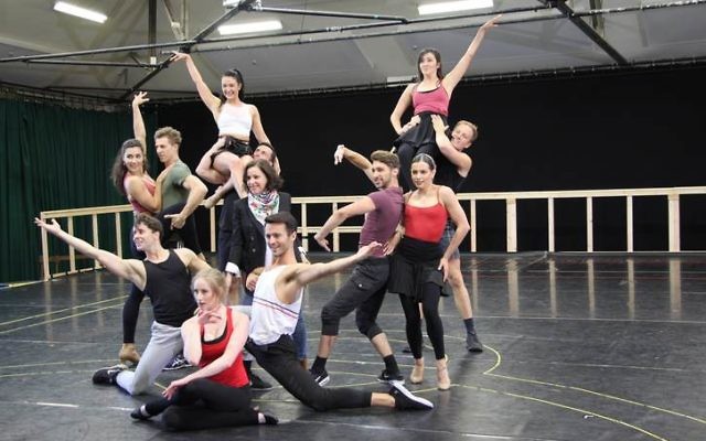 Starring as Eva Perón, Tina Arena is backed up by the ensemble as they perform What's New, Buenos Aires in Evita. Photo: Sophie Deutsch