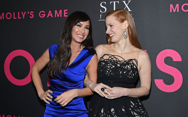 Jessica Chastain (right) took on the role of Molly Bloom (left) in the Oscar-nominated film Molly's Game. Photo: Getty/Mike Coppola Jessica Chastain (right) took on the role of Molly Bloom (left) in the Oscar-nominated film Molly's Game. Photo: Getty/Mike Coppola