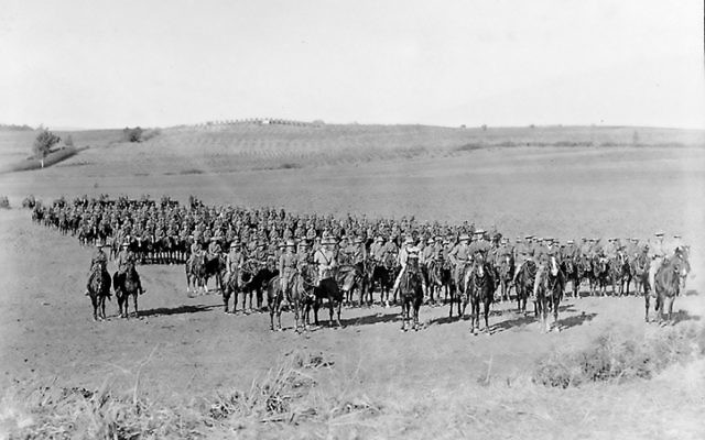 Allied mounted troops in the Battle of Megiddo. Photo: UK National Army Museum Allied mounted troops in the Battle of Megiddo. Photo: UK National Army Museum