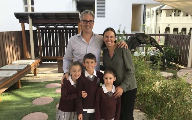 Amanda Isenberg, who has the BRCA1 gene fault, with her husband Darren and children Lara, Jake and Ruby Isenberg.