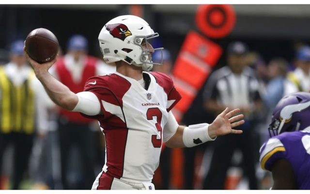Josh Rosen in action for the Arizona Cardinals against Minnesota on October 14. Photo: Arizona Cardinals/AP