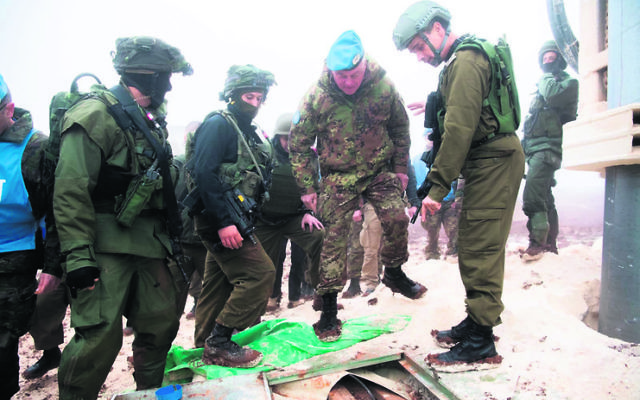 The IDF reveal one of the Hezbollah attack tunnels. Photo: IDF Spokesperson's Unit