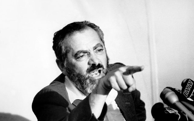 Rabbi Meir Kahane. Photo: Gene Kappock/NY Daily News Archive via Getty Images Rabbi Meir Kahane. Photo: Gene Kappock/NY Daily News Archive via Getty Images