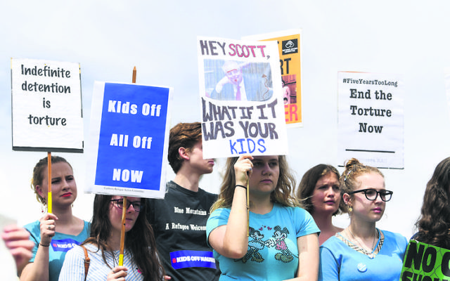Protesters in Canberra last November. Photo: AAP Image/Lukas Coch