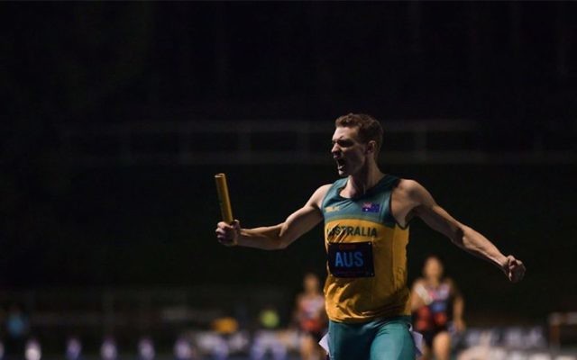 Steven Solomon after crossing the finish line at the 2019 Queensland Track
Classic. Photo: Casey Sims Steven Solomon after crossing the finish line at the 2019 Queensland Track
Classic. Photo: Casey Sims