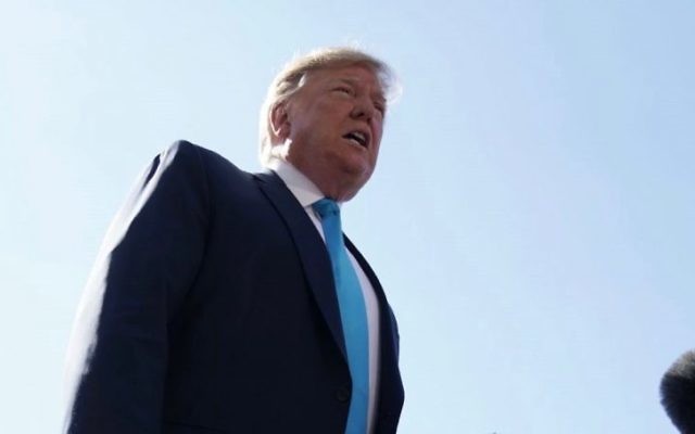 President Donald Trump speaks to members of the media prior to his departure from the White House, April 10, 2019. (Alex Wong/Getty Images)