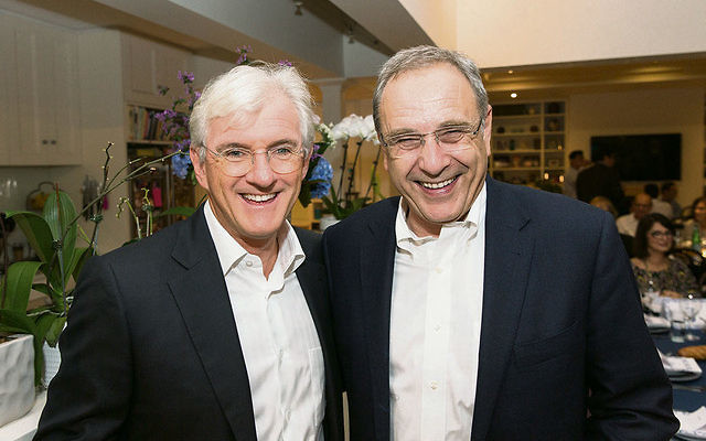Steven Lowy (left) with Israeli
ambassador Mark Sofer.
Photo: Nadine Saacks