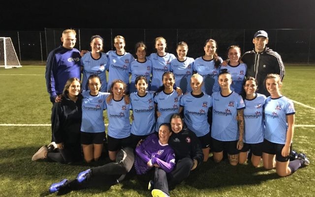 Maccabi FC Caulfield’s senior
women’s side.