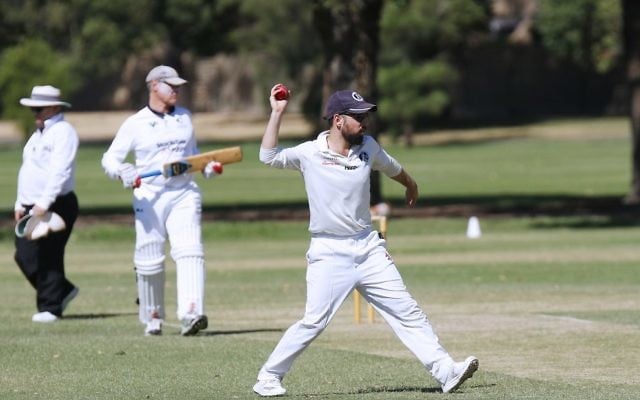 Maccabi AJAX Cricket Club's premiership-winning skipper Sam Brygel capped off a season to remember by winning the  Ray Saffer Medal. Photo: Peter Haskin