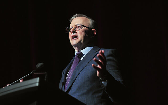 Federal Opposition Leader Anthony Albanese speaks at the 2021 Queensland State Labor Conference at the Convention and Exhibition Centre in Brisbane, Saturday, June 5, 2021. (AAP Image/Dan Peled) NO ARCHIVING