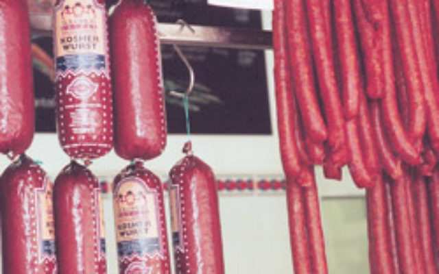 Kosher meat in a butcher's shop. Photo: AJN file