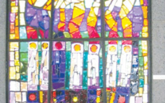 One of the stained-glass windows in the Mount Scopus shul, whose premises Burwood Hebrew Congregation used for 46 years. One of the stained-glass windows in the Mount Scopus shul, whose premises Burwood Hebrew Congregation used for 46 years.
