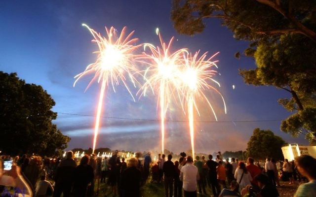 Fireworks at a previous Chanukah in the Park event. Photo: Peter Haskin Fireworks at a previous Chanukah in the Park event. Photo: Peter Haskin