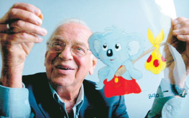 Yoram Gross with one of his animated cells of Blinky Bill. Yoram Gross with one of his animated cells of Blinky Bill.