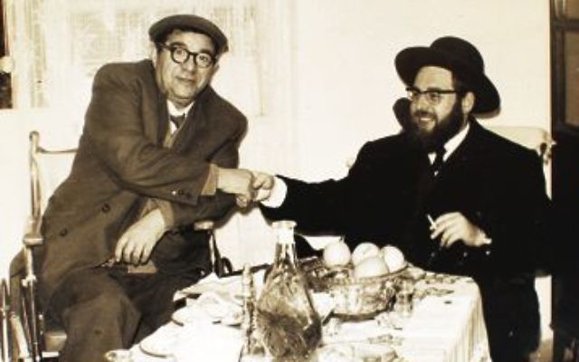 Yona Eckstein (left) with a man he rescued Yona Eckstein (left) with a man he rescued