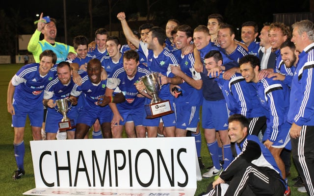 Hakoah celebrates after beating Northbridge 3-2 in the State League 1 grand final. Hakoah celebrates after beating Northbridge 3-2 in the State League 1 grand final.