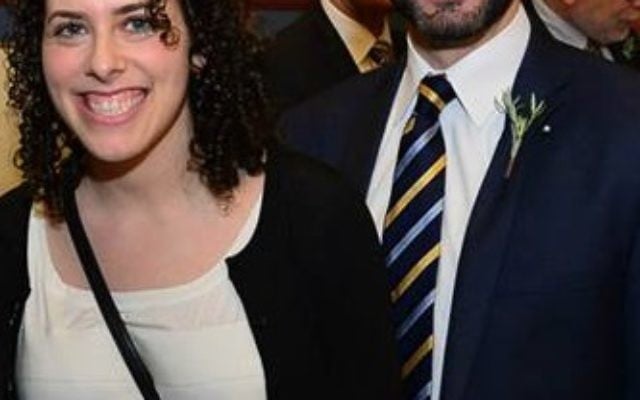 Rabbi Ben Elton (right) with his fiancé Hinda. Rabbi Ben Elton (right) with his fiancé Hinda.