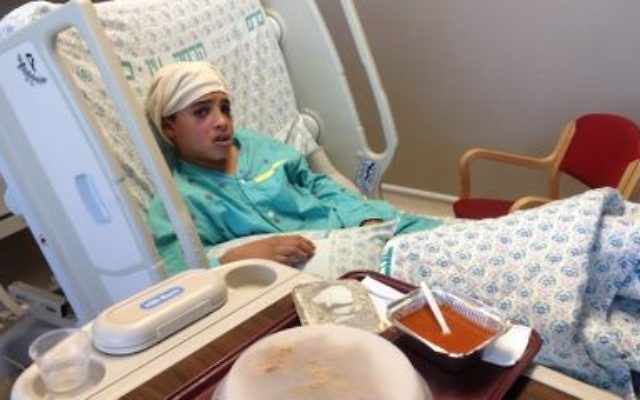Ahmed Mansra alive in Hadassah Hospital. Ahmed Mansra alive in Hadassah Hospital.