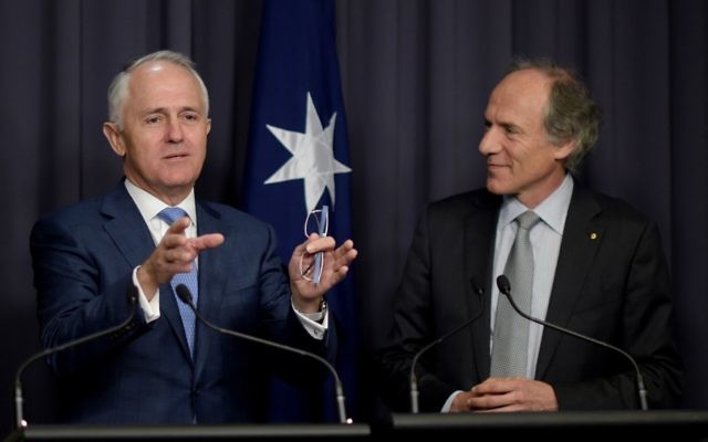 Prime Minister Malcolm Turnbull (left) and newly appointed chief scientist Dr Alan Finkel at Parliament House on Tuesday. Photo: AAP Image/Lukas Coch Prime Minister Malcolm Turnbull (left) and newly appointed chief scientist Dr Alan Finkel at Parliament House on Tuesday. Photo: AAP Image/Lukas Coch