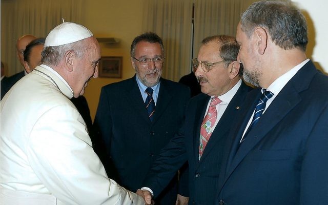 Robert Goot (second from right) during a private papal audience at the
Vatican in 2014. Robert Goot (second from right) during a private papal audience at the
Vatican in 2014.