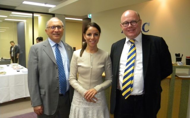 From left: AIJAC executive director Colin Rubenstein, Sharri Markson, and James Campbell.